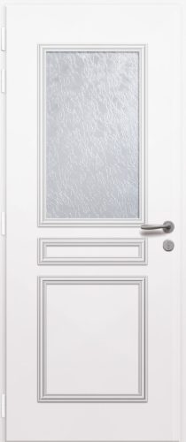 Porte d'entrée vitrée Passage modèle Edison 1 intérieur laqué blanc