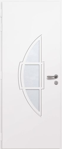 Porte d'entrée Passage modèle Magenta 3 intérieur laqué blanc poignée NEW YORK