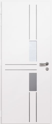 Porte d'entrée aluminium intérieure Perle 1