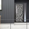 Porte d’entrée grand vitrage moderne DAME en aluminium poignée NEW YORK coloris RAL 7016 noir Finitions mat gamme PASSAGE