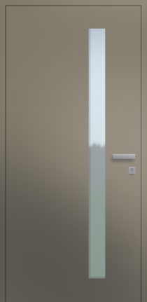Porte d'entrée vitrée haut de gamme en aluminium MEDIDATION ASV1 face intérieure poignée prestige