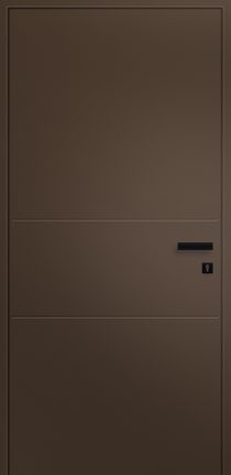 Porte d'entrée en aluminium KERNOS intérieur RAL au choix poignée prestige inox ou noire soft touch